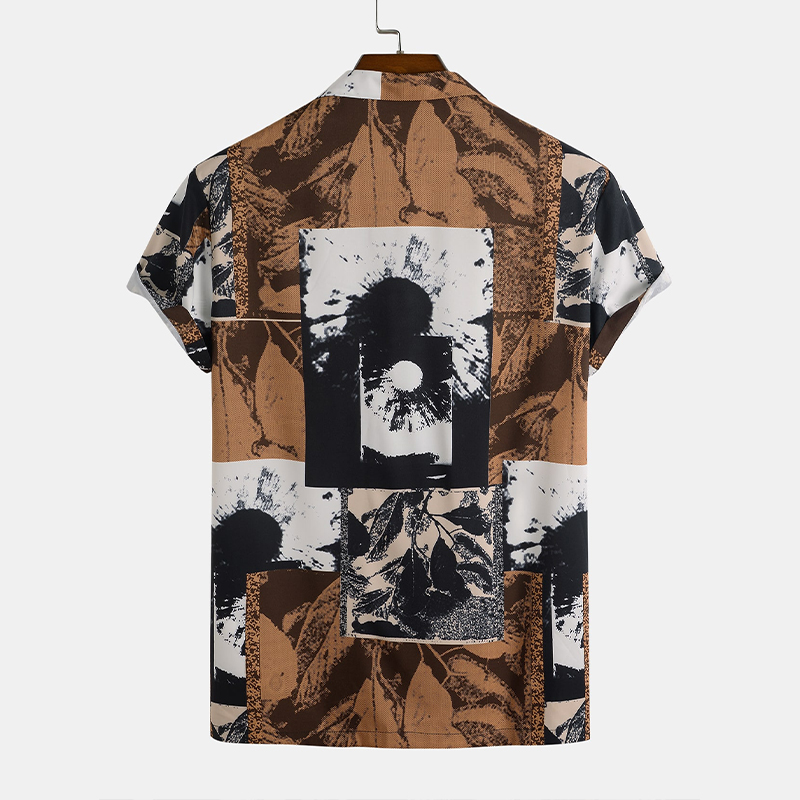 Trendy Graphic Print Resort Shirt Helloice Apparel