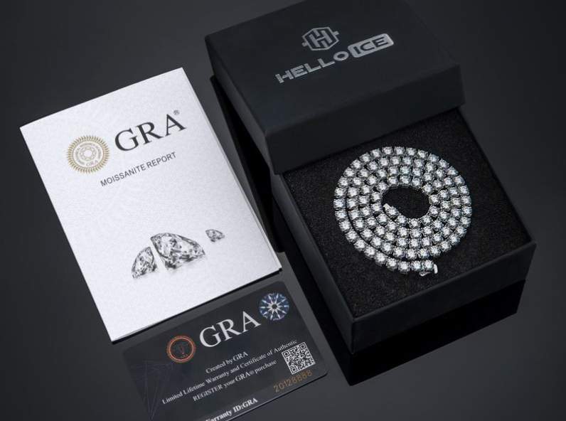 5mm 925S & VVS Moissanite Fight Tooth and Claw Tennis Chain