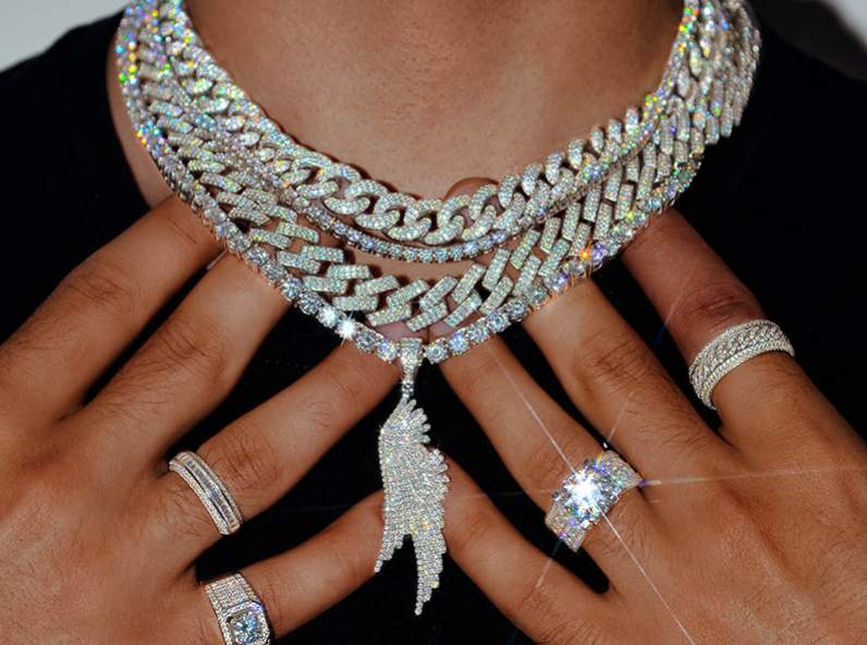 5mm 925S & VVS Moissanite Fight Tooth and Claw Tennis Chain