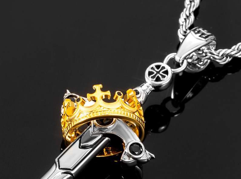 Bling Out Iced Round Hip Hop Dog Tag Medallion Pendant