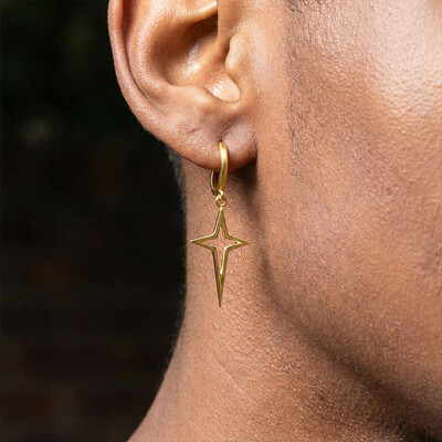 Lucky Four-pointed Star Dangle Earrings
