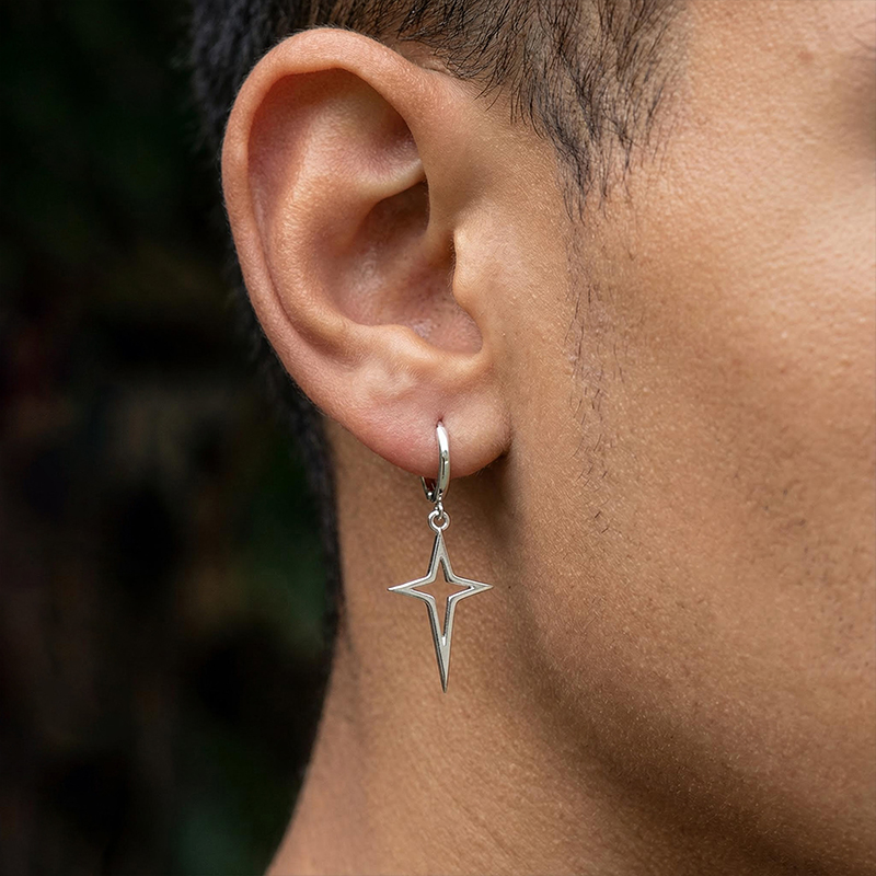 Lucky Four-pointed Star Dangle Earrings Lucky Four-pointed Star Dangle Earrings