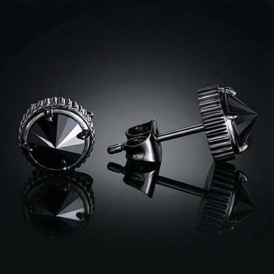  Iced Screw Cap Studs Earrings