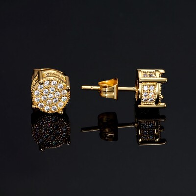 Iced Earrings in Gold