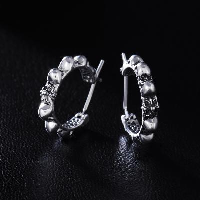 Skull Huggie Stainless Steel Earrings