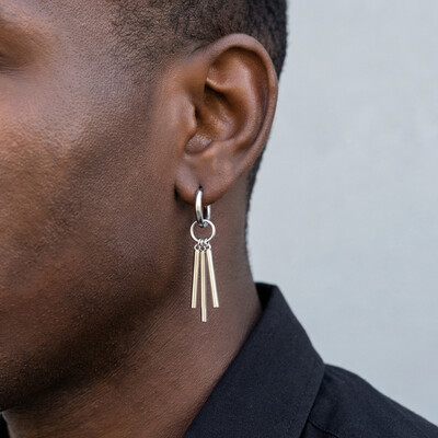 Three Stick Hoop Earrings