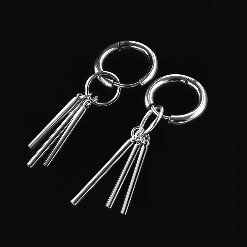 Three Stick Hoop Earrings