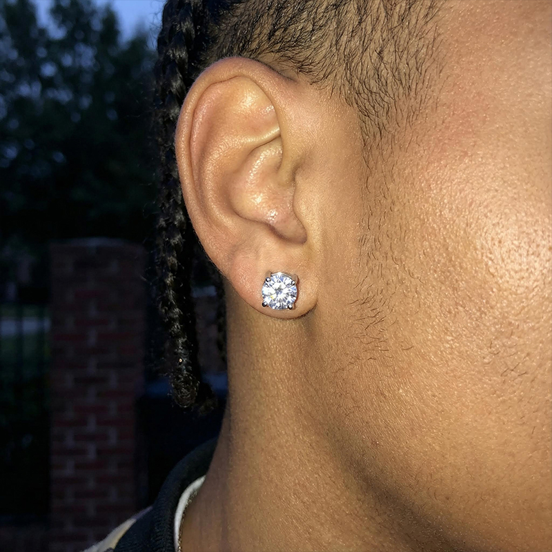 Round Stone Magnetic Non-Piercing Stud Earrings Round Stone Magnetic Non-Piercing Stud Earrings