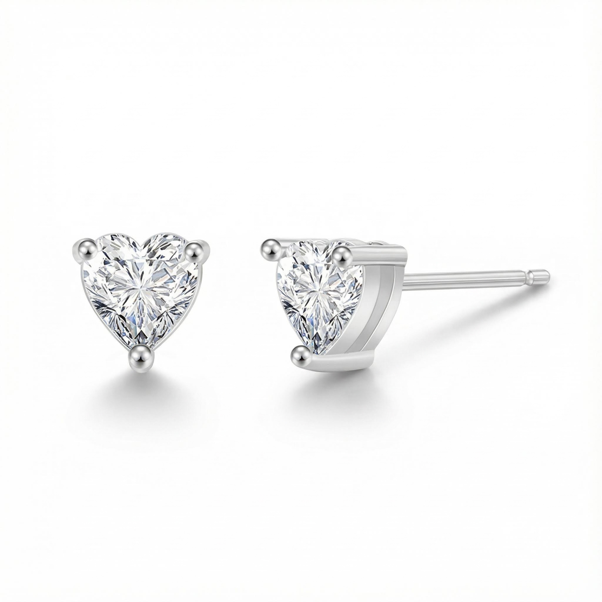 3-Prong Heart-shape Earrings