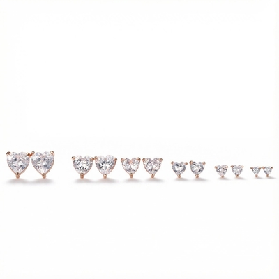 3-Prong Heart-shape Earrings