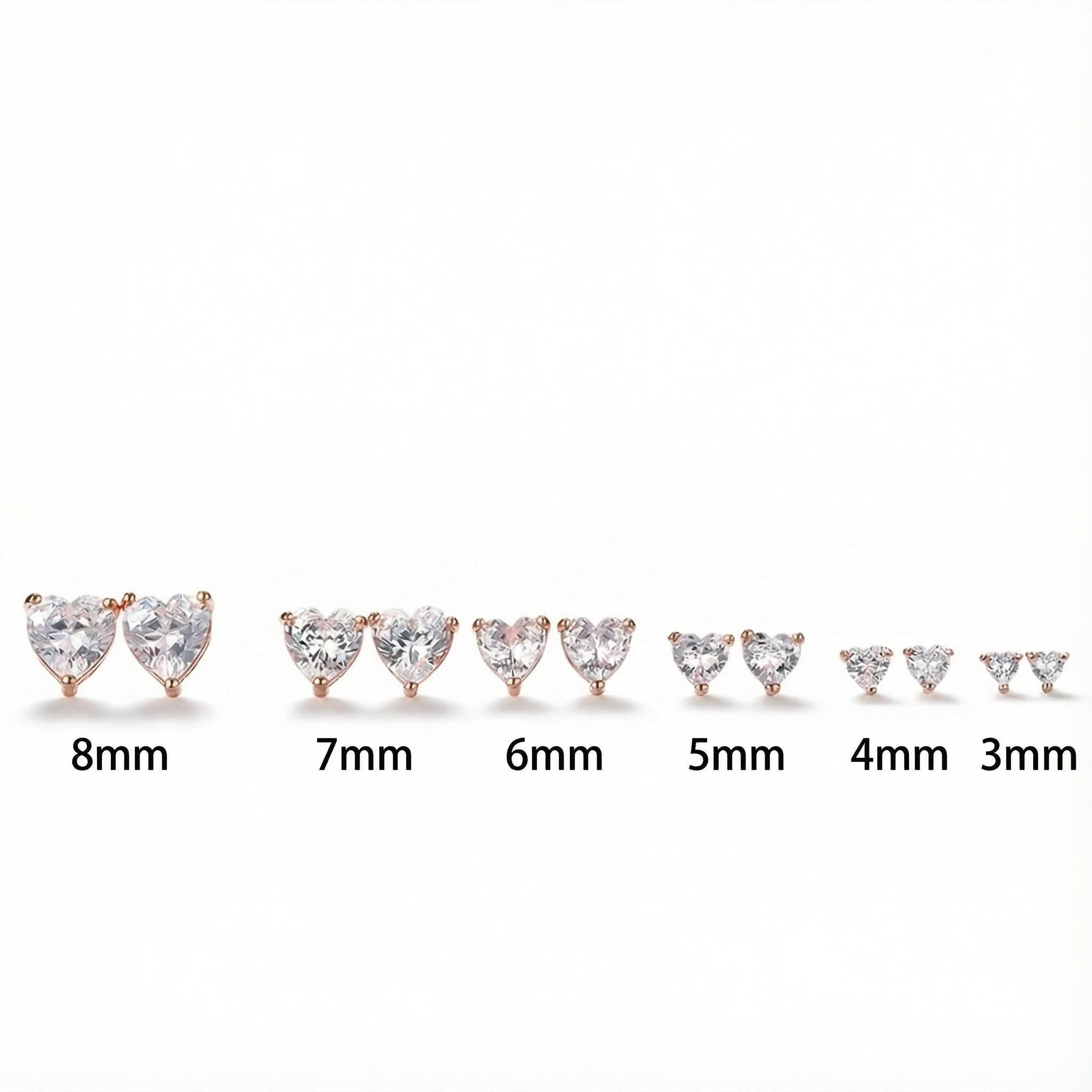 3-Prong Heart-shape Earrings