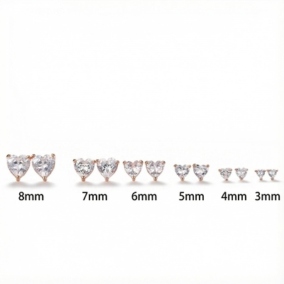 3-Prong Heart-shape Earrings