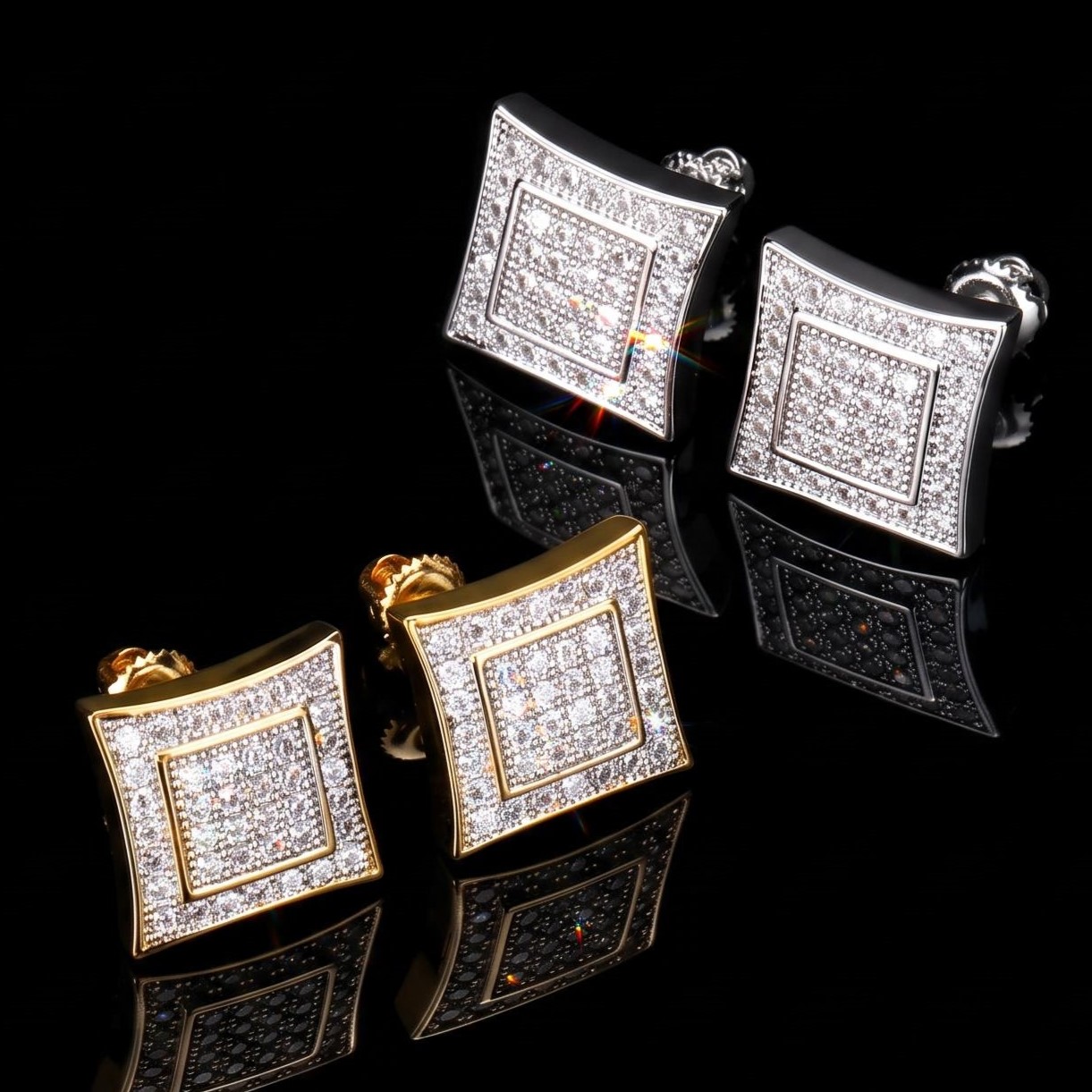 Iced Micro Pave Stud Earring Iced Micro Pave Stud Earring