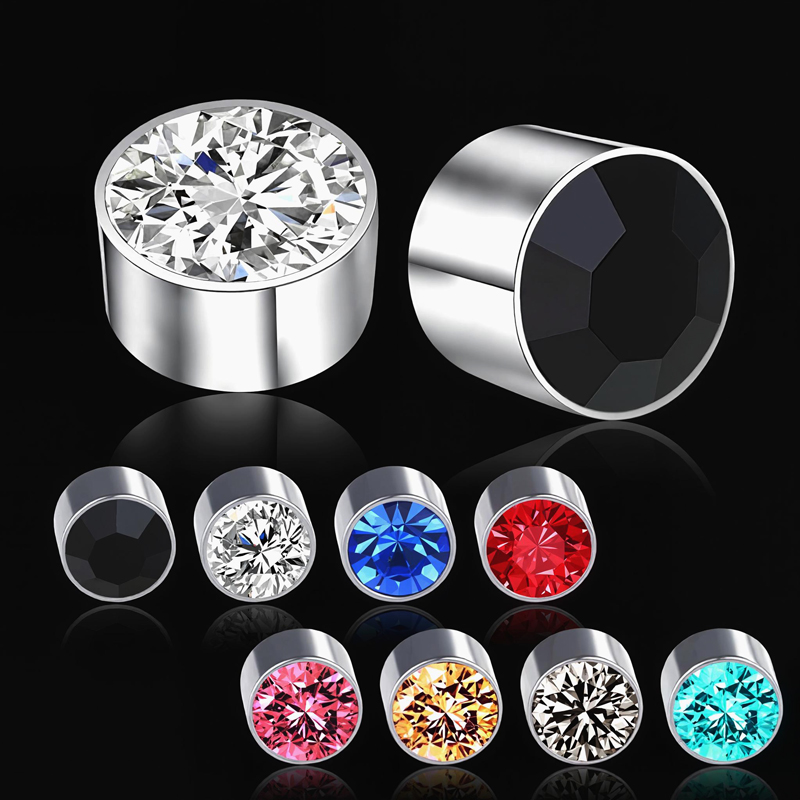 Color Magnetic Non-Piercing Stainless Steel Earrings Color Magnetic Non-Piercing Stainless Steel Earrings