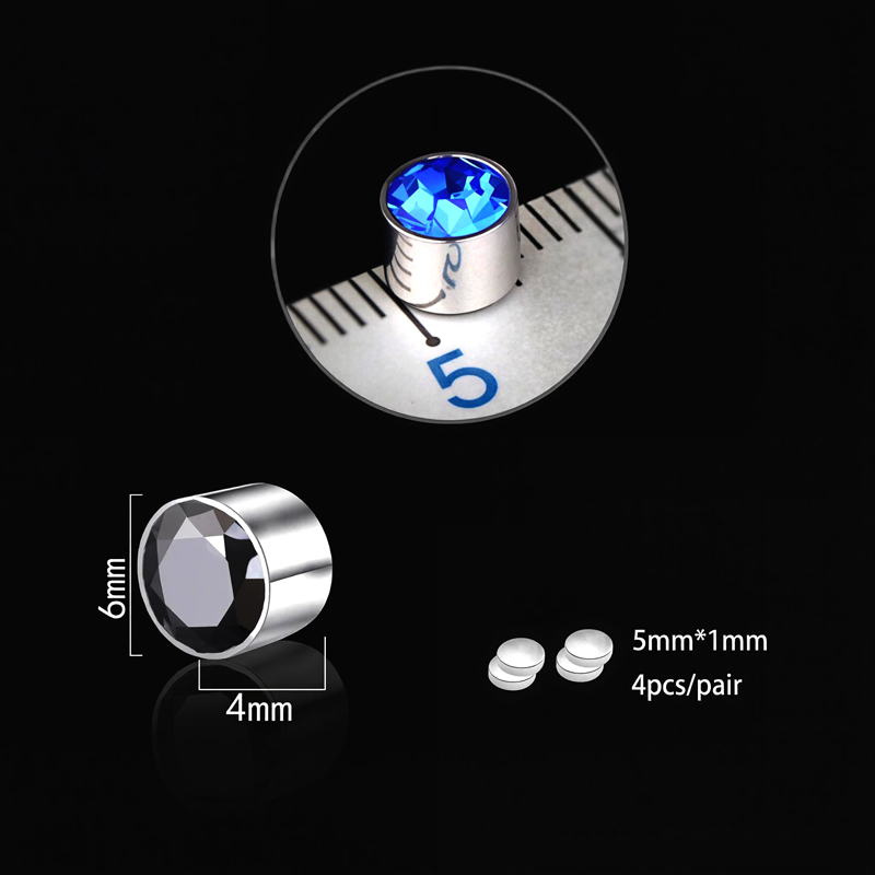 Color Magnetic Non-Piercing Stainless Steel Earrings Color Magnetic Non-Piercing Stainless Steel Earrings