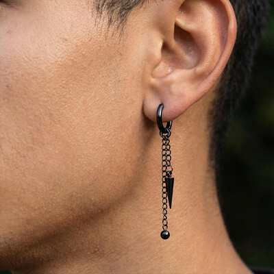 Cone Bead Chain Drop Dangle Earrings