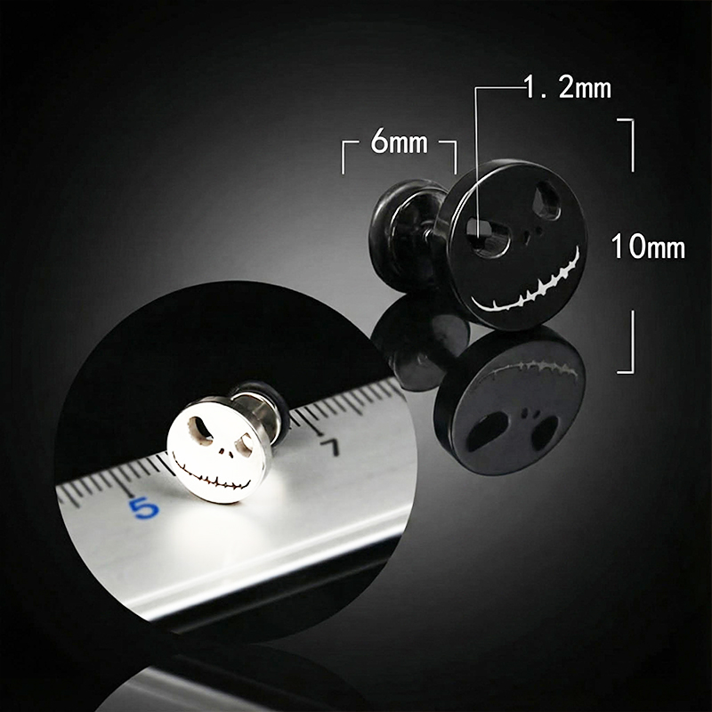 Skull Titanium Stud Earrings Skull Titanium Stud Earrings