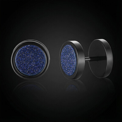 Natural Stone Dumbbell Stud Earrings