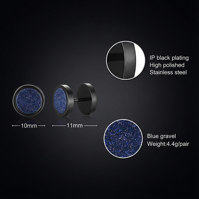 Natural Stone Dumbbell Stud Earrings