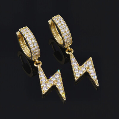 Iced Lightning  Dangling Earrings