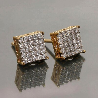 Square Stud Earrings-5*5mm