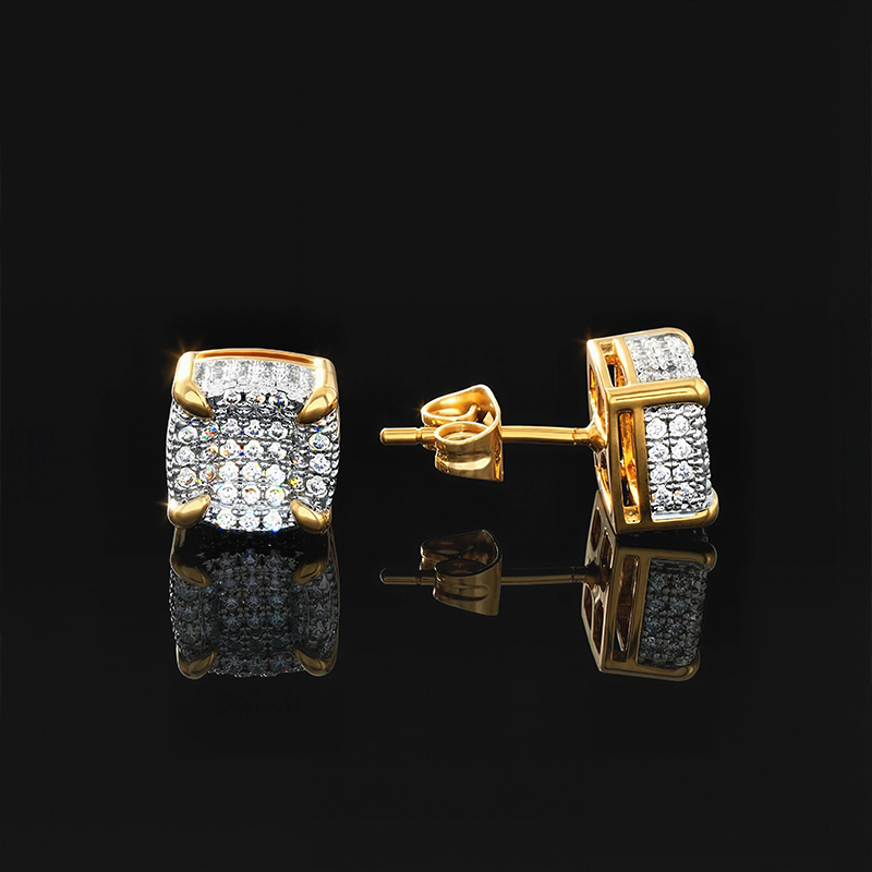 9*9mm-Rounded Square Stud Earrings 9*9mm-Rounded Square Stud Earrings