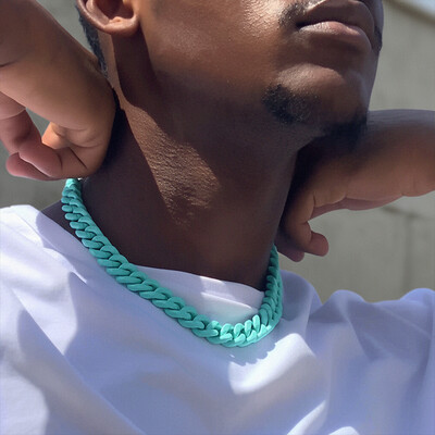 13mm Titanium Steel Miami Cuban Link Chain