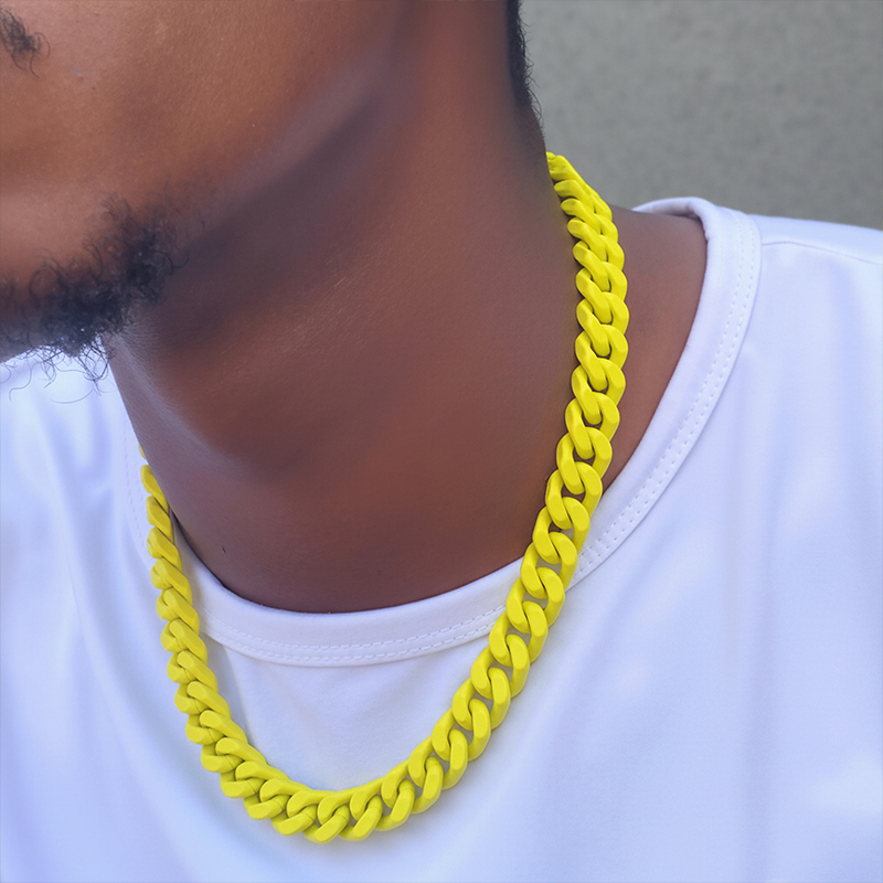 13mm Titanium Steel Miami Cuban Link Chain 13mm Titanium Steel Miami Cuban Link Chain