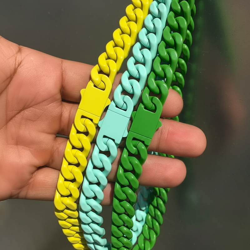 13mm Titanium Steel Miami Cuban Link Chain 13mm Titanium Steel Miami Cuban Link Chain