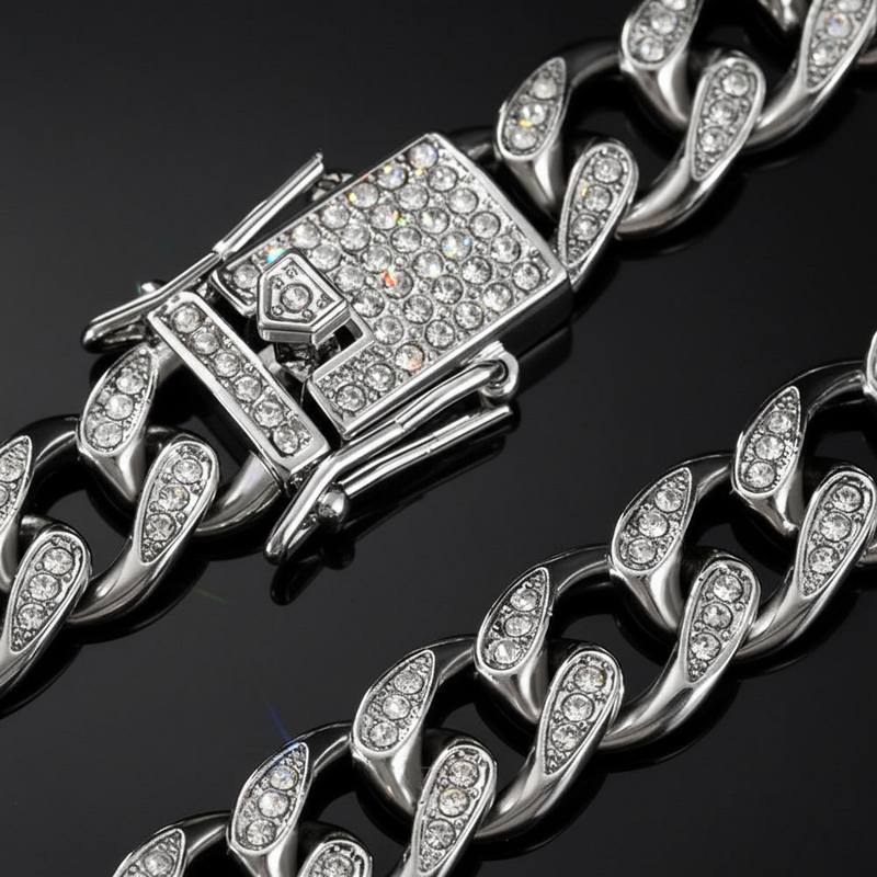 Iced 10mm Teardrop Miami Cuban Chain