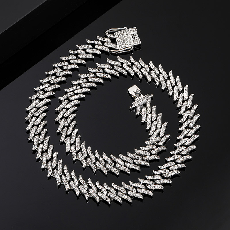 14mm Iced Spiked Cuban Chain