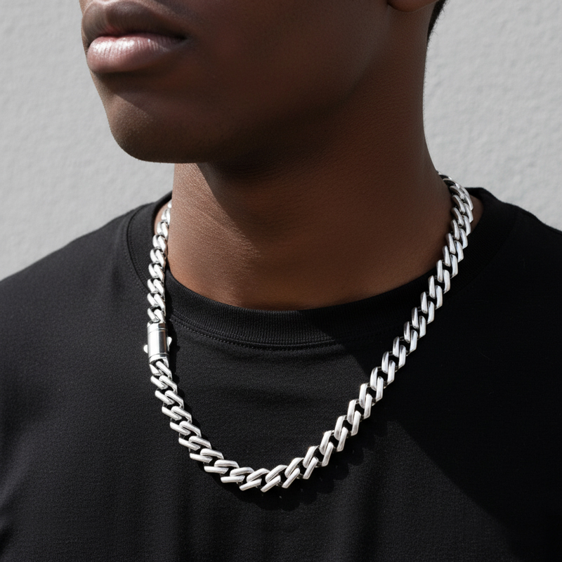 12mm Prong Titanium Cuban Chain 12mm Prong Titanium Cuban Chain