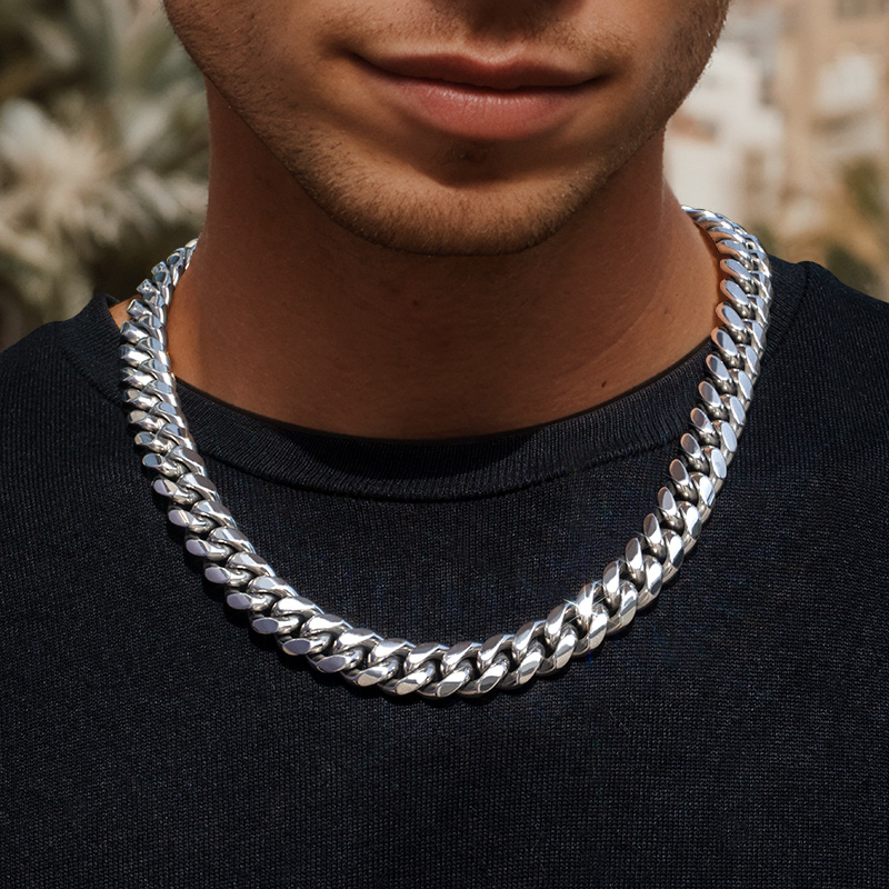10mm 316L Stainless Steel Cuban Link Chain - Helloice Jewelry