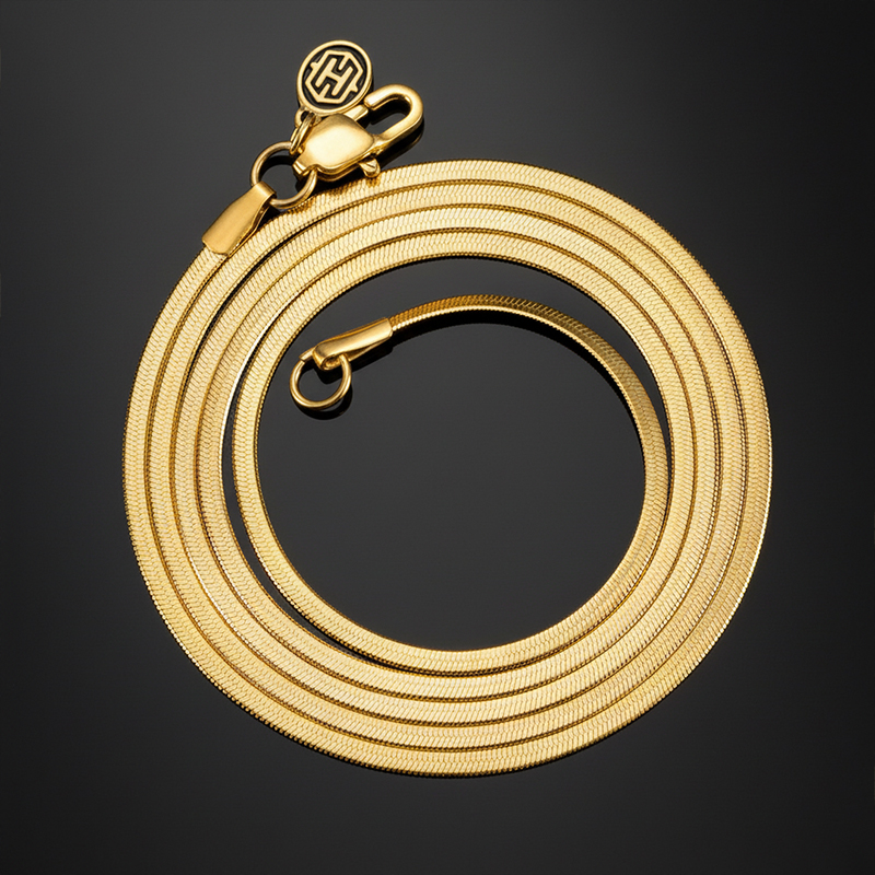 2mm Herringbone Chain in Gold 2mm Herringbone Chain in Gold