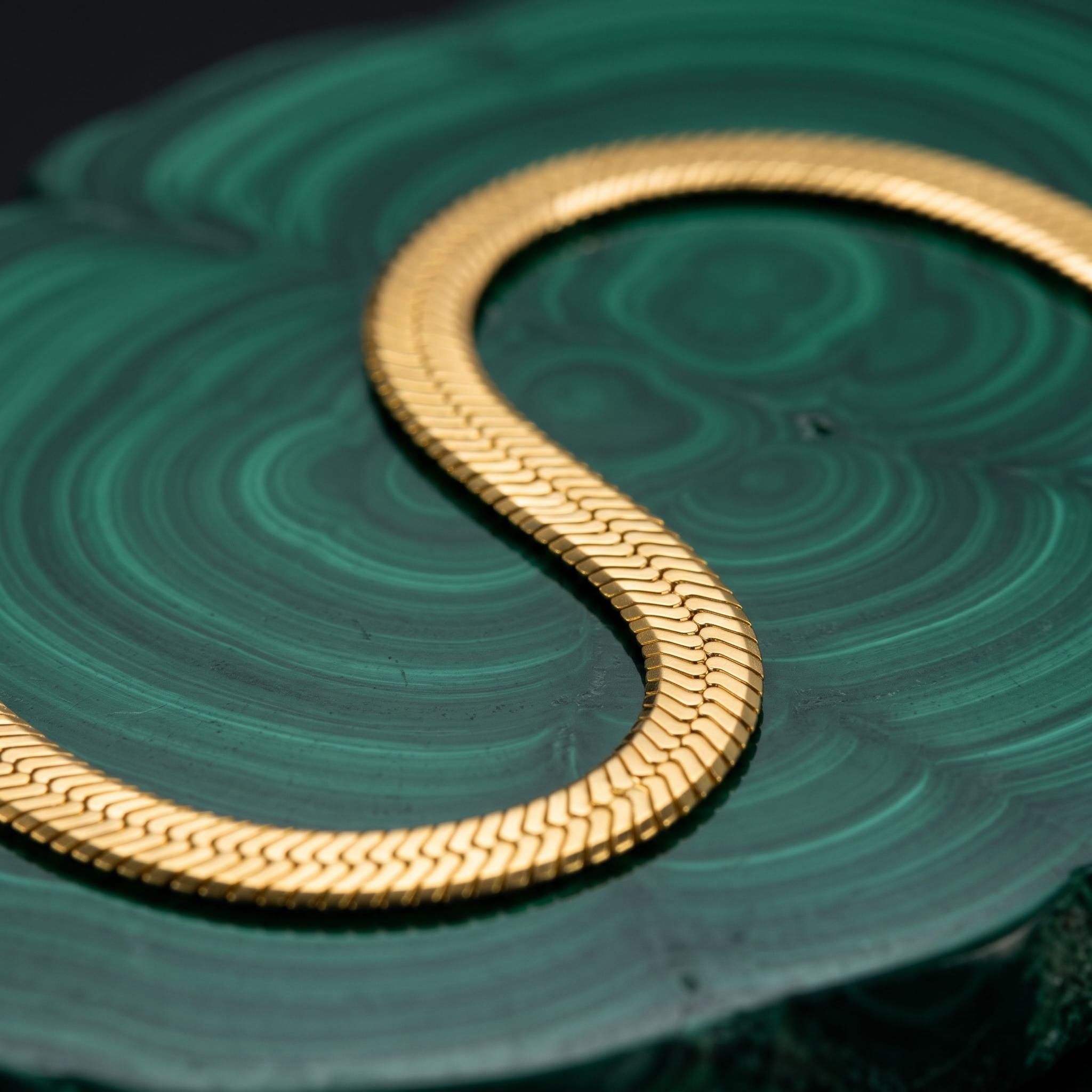 6mm Herringbone Chain in Gold 6mm Herringbone Chain in Gold