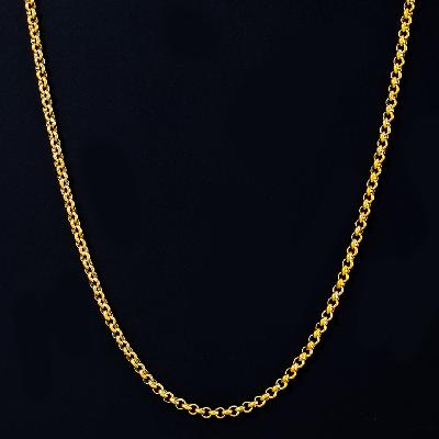3mm Round Cable Chain in Gold