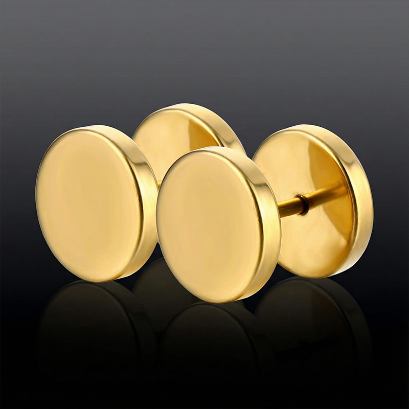  Round Stainless Steel Stud Earrings