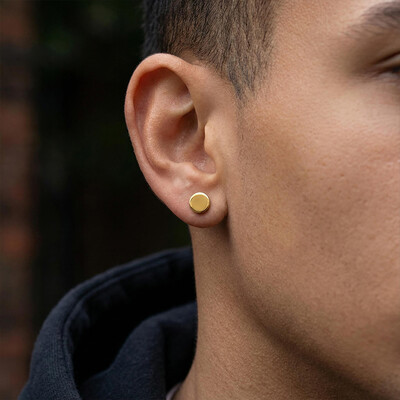  Round Stainless Steel Stud Earrings