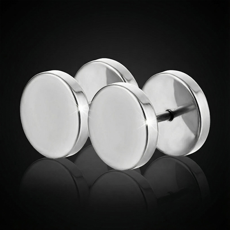  Round Stainless Steel Stud Earrings