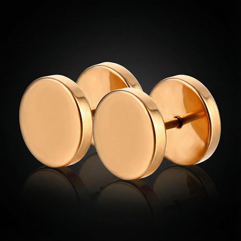  Round Stainless Steel Stud Earrings