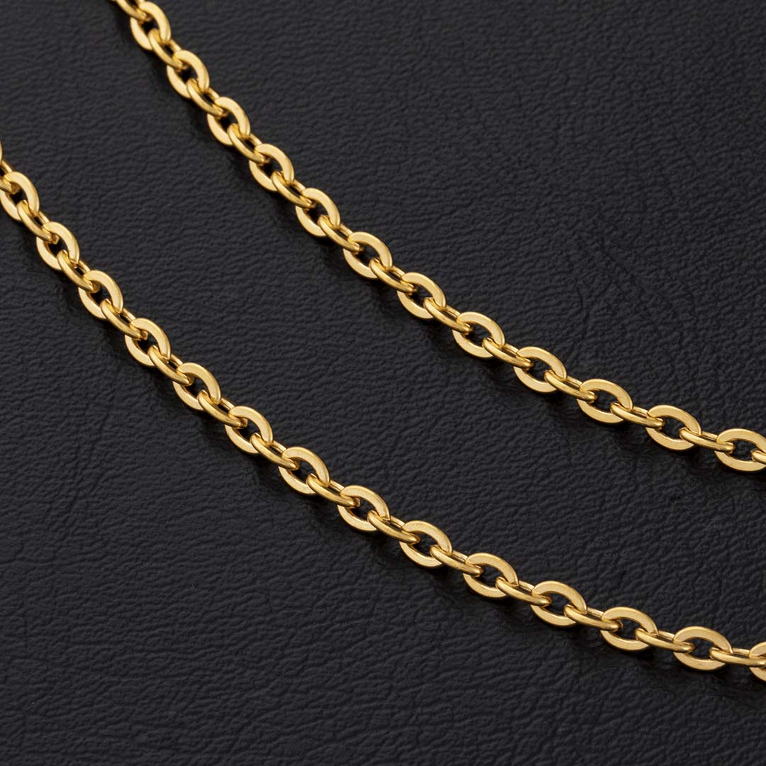 3mm Rolo Chain in Gold