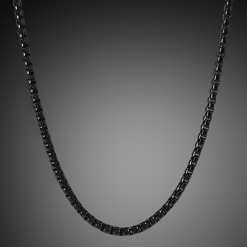 5mm Round Box Chain in Black Gold