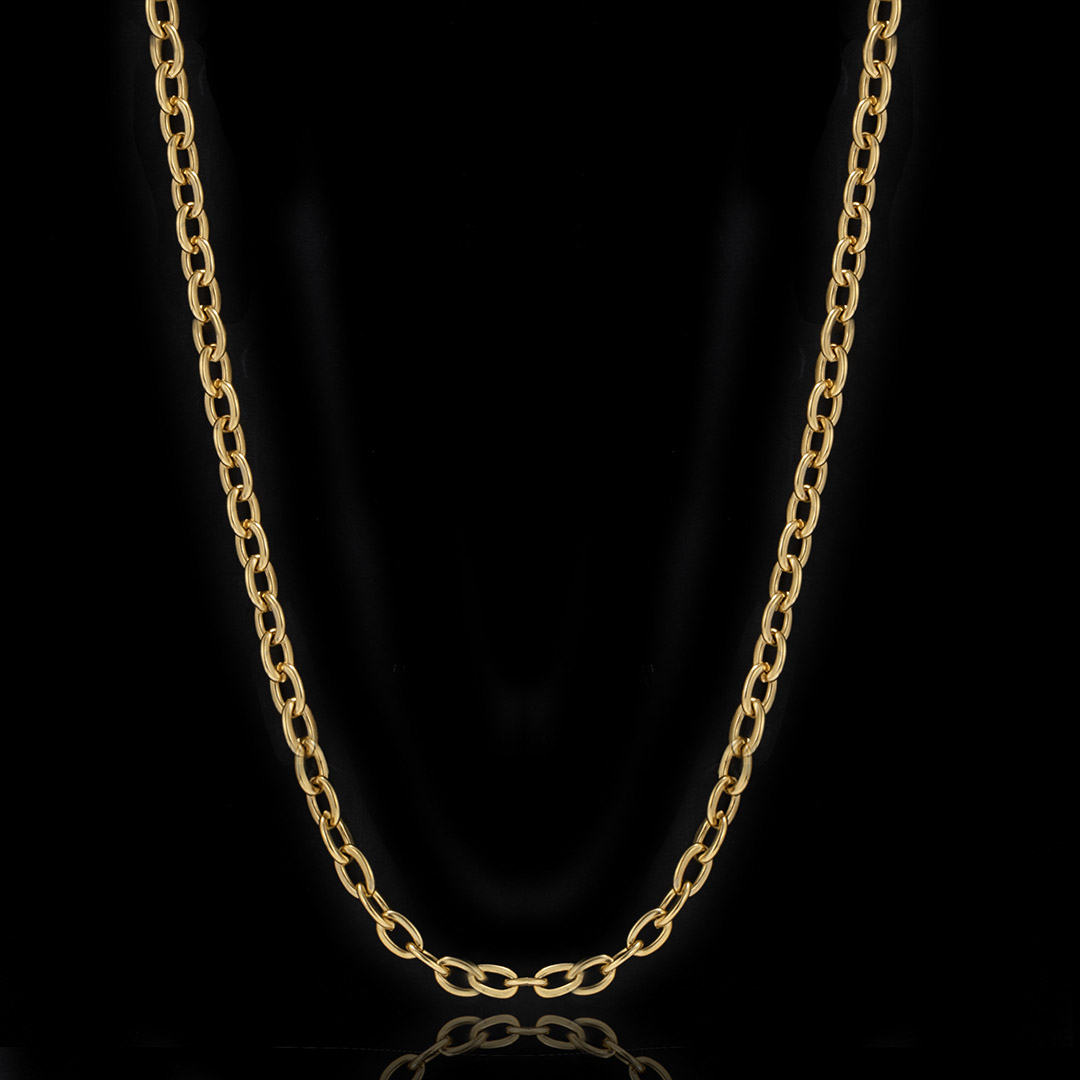 5mm Rolo Chain in Gold