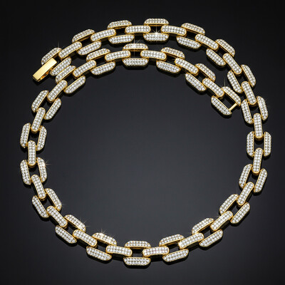 12mm Iced Rectangle Chain