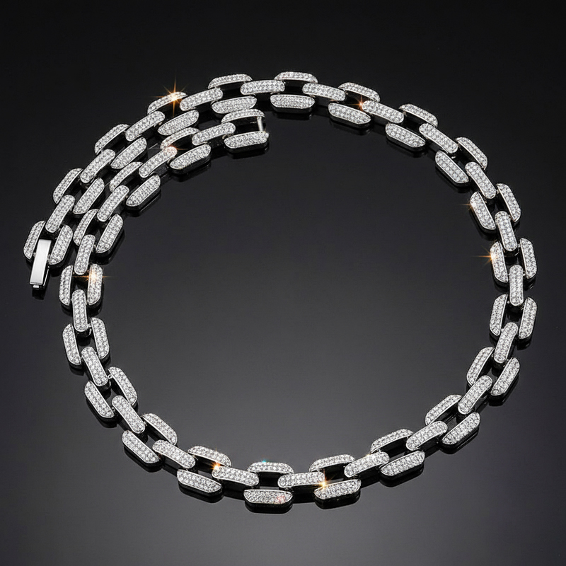 12mm Iced Rectangle Chain