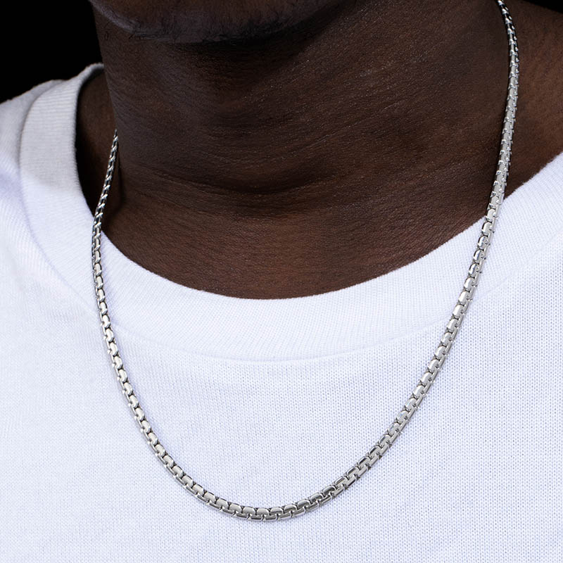4mm Flat Round Box Link Chain