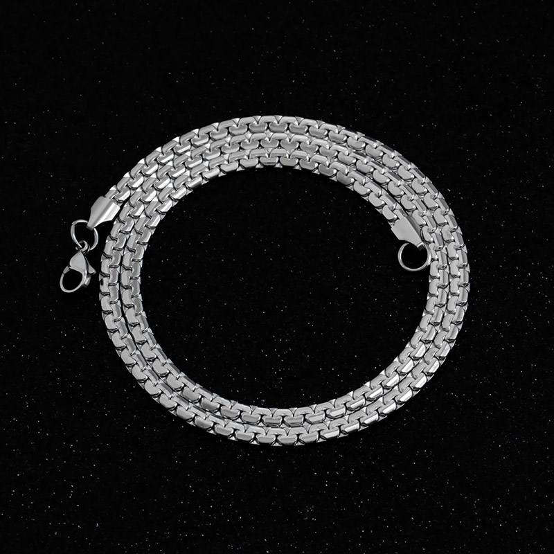 4mm Flat Round Box Link Chain