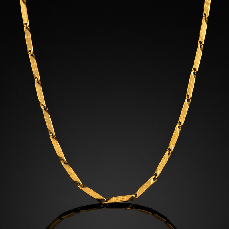 3mm Greek Key Arrow Link Bullet Chain