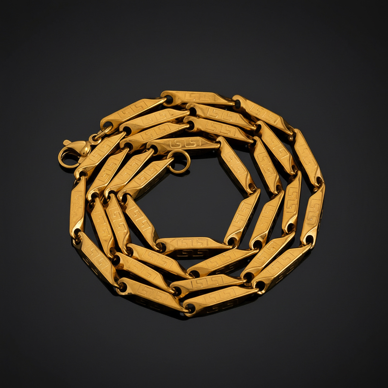 3mm Greek Key Arrow Link Bullet Chain