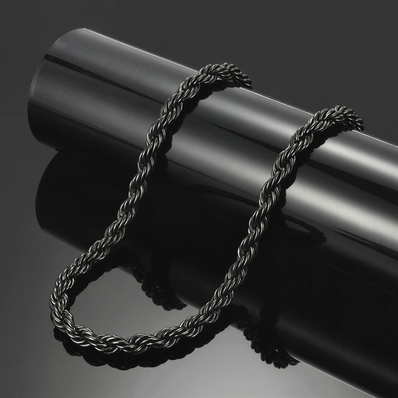 4mm Rope Chain in Black Gold 4mm Rope Chain in Black Gold